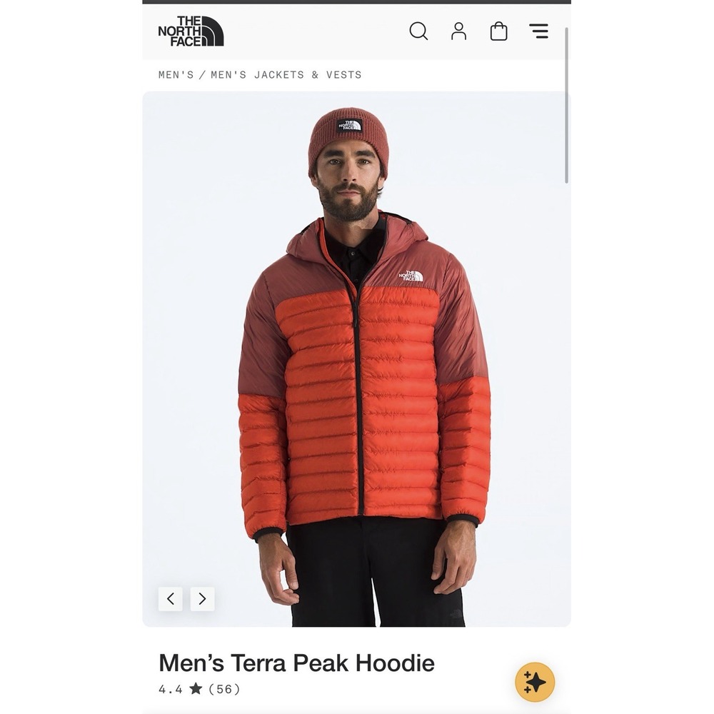 The North Face Terra Peak Hoodie Mens XXL Lava Red Iron Clay NF0A88TV NWT $280
